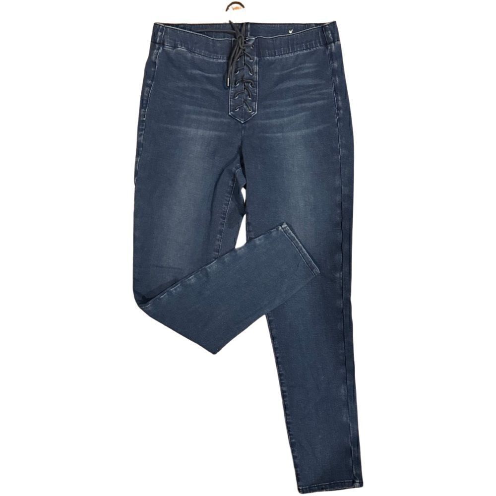 American Eagle Dark wash Pull on 360 next level stretch jeans size 12 - Picture 1 of 7